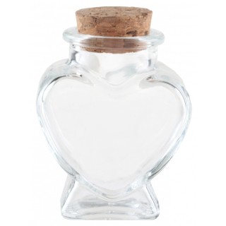 Pot coeur transparent