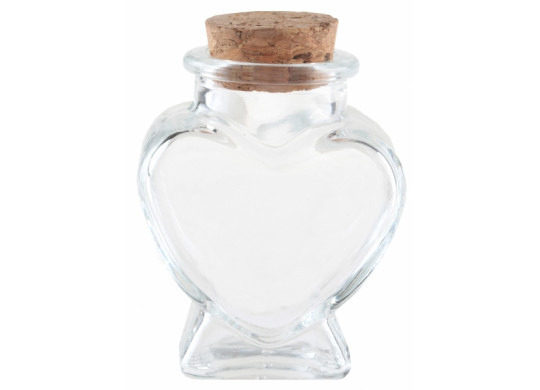 Pot coeur transparent