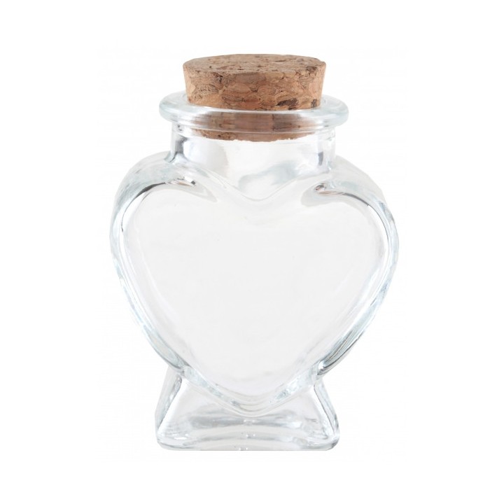 Pot coeur transparent