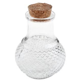 Pot rond vintage transparent