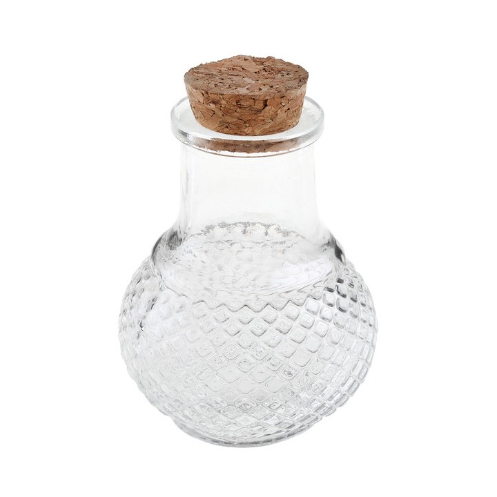 Pot rond vintage transparent