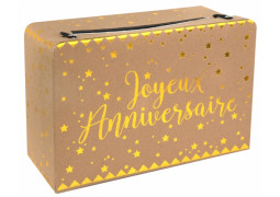 Tirelire Joyeux anniversaire kraft