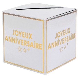 Tirelire Joyeux anniversaire star d'un jour or