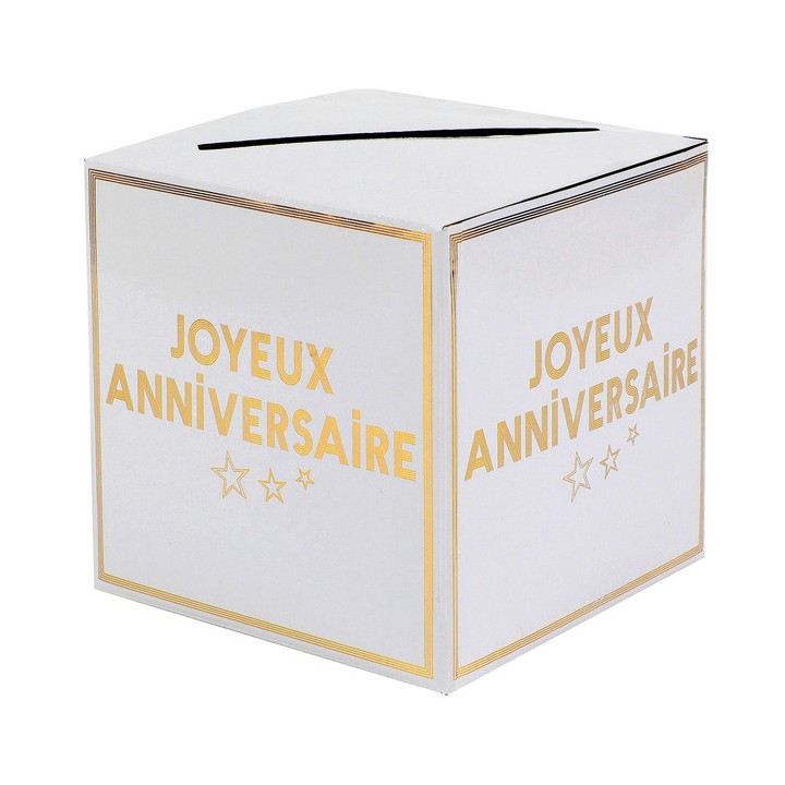 Tirelire Joyeux anniversaire star d'un jour or