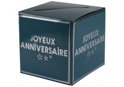 Tirelire Joyeux anniversaire star d'un jour bleu canard