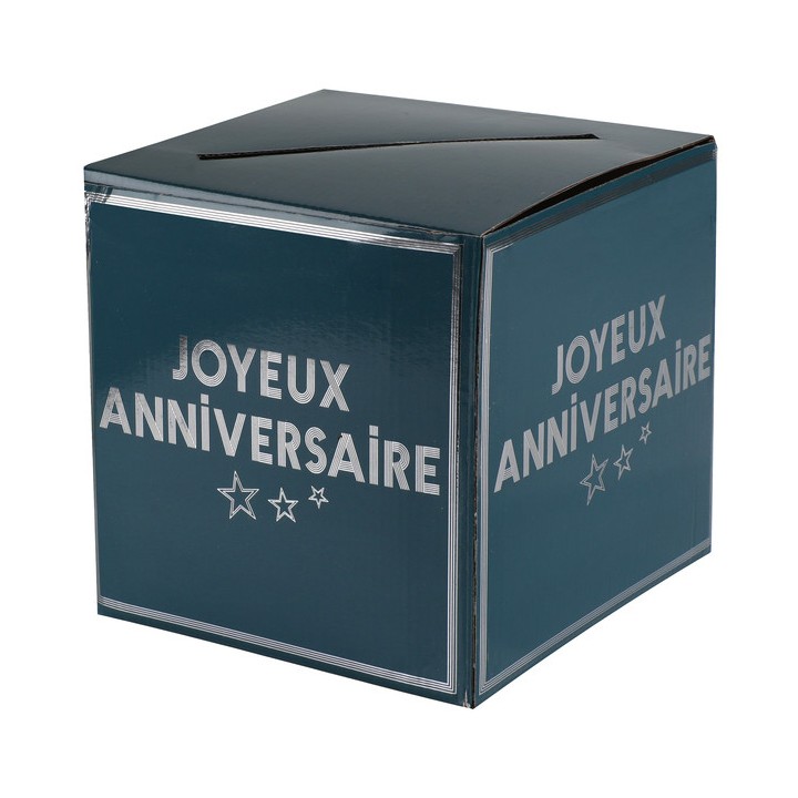 Tirelire Joyeux anniversaire star d'un jour bleu canard