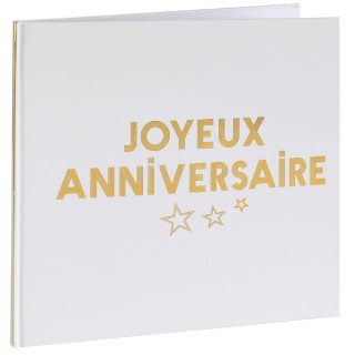 Livre d'or Joyeux anniversaire star d'un jour or
