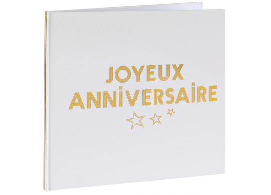 Livre d'or Joyeux anniversaire star d'un jour or