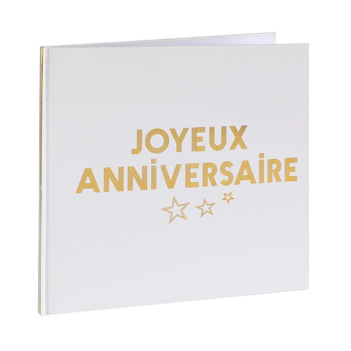 Livre d'or Joyeux anniversaire star d'un jour or
