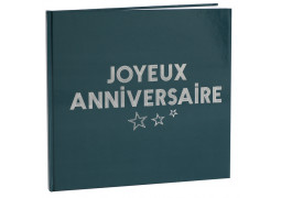 Livre d'or Joyeux anniversaire star d'un jour bleu canard