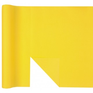 Chemin de table intissé jaune citron 40cmx6m - décoration de table