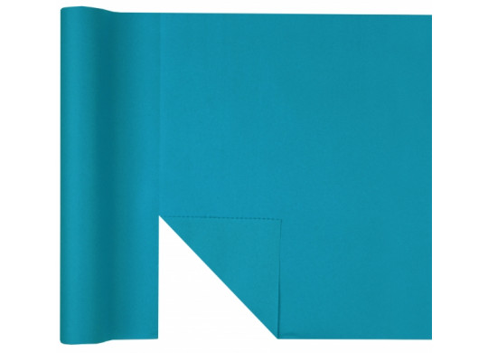 Chemin de table intissé turquoise