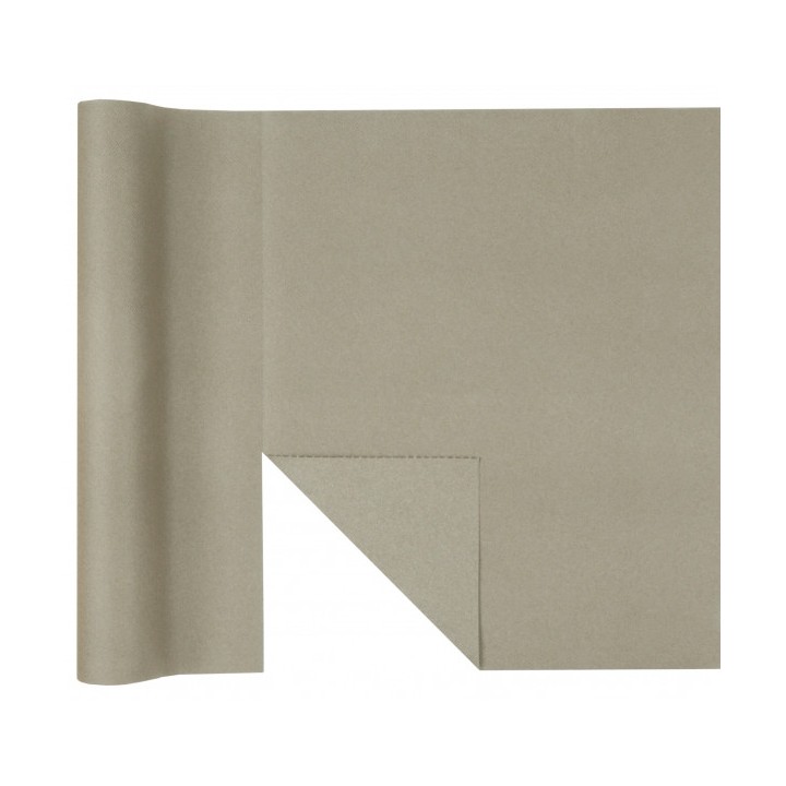 Chemin de table intissé golden grey (taupe)- Décoration de table