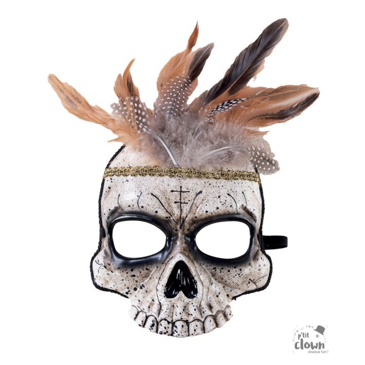 Demi-masque adulte vodoo