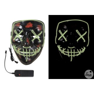 Masque adulte rigide visage sanglant lumineux