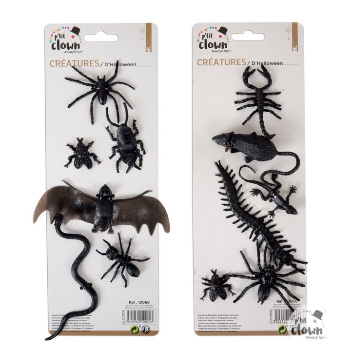 Animaux et insectes assortis