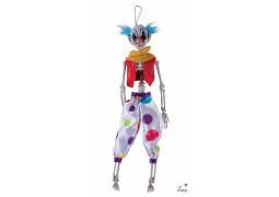 Squelette clown pantalon 40cms