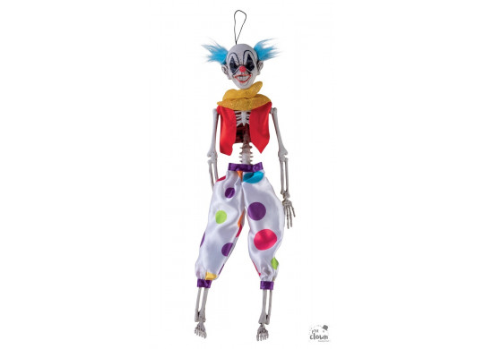 Squelette clown pantalon 40cms