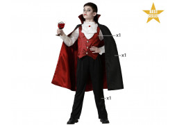 Costume enfant garçon vampire plastron bordeaux