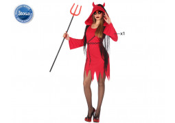 Costume femme démon rouge