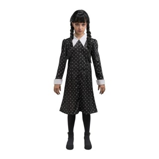 Costume enfant fille Mercredi robe pois