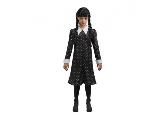 Costume enfant fille Mercredi robe pois