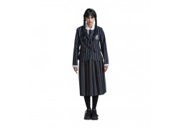 Costume femme Mercredi écolière gris/noir