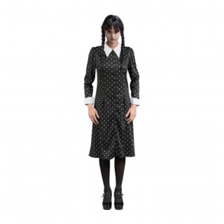 Costume femme Mercredi rose pois