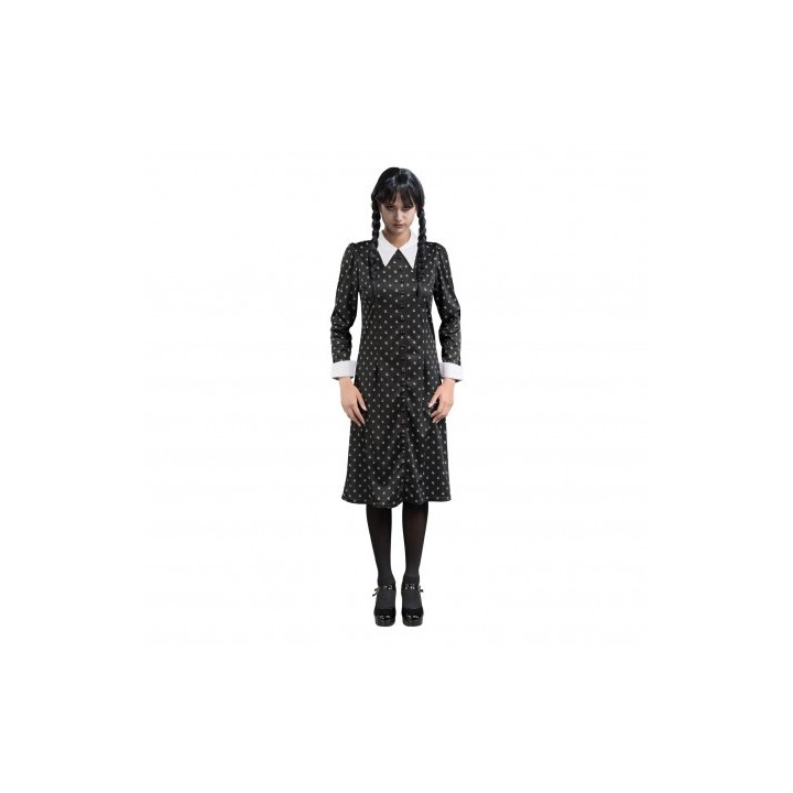 Costume femme Mercredi rose pois