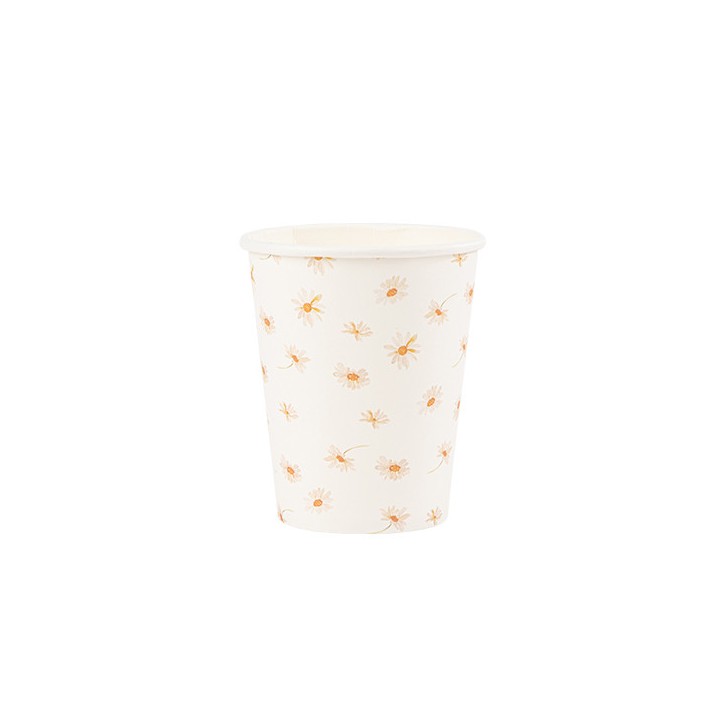 Gobelets daisy petites marguerites x8