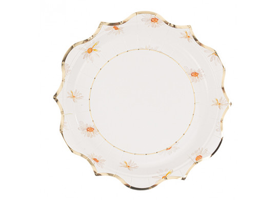 Assiettes daisy petites marguerites x8