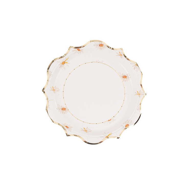 Assiettes daisy petites marguerites x8