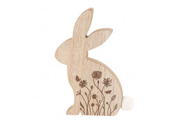 Lapin en bois à poser