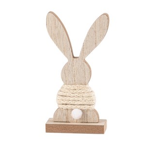 Lapin bois et jute à poser