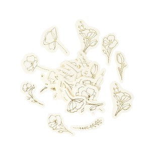 Confettis papier bapteme creme rond or x100