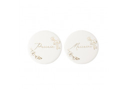 Badges parrain/marrain creme et or x2