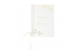 Livrets de messe communion blanc/or x10