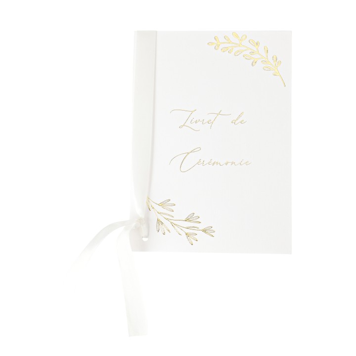 Livrets de messe communion blanc/or x10