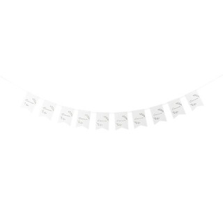 Guirlande communion blanc/or 3,5m