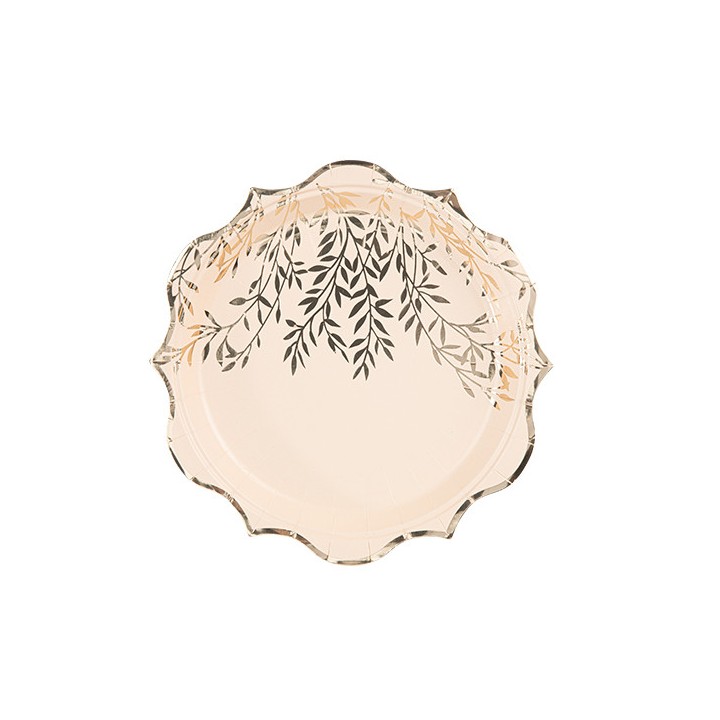 Assiettes blush jolis brins x8