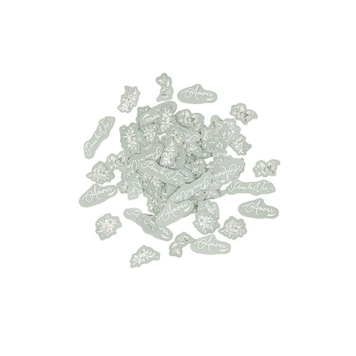 Confettis papier greenery x100
