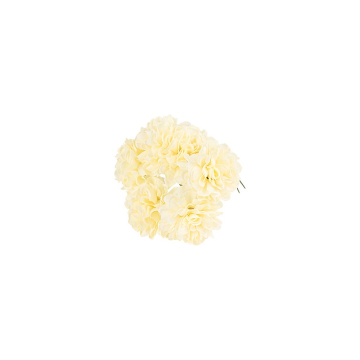 Bouquet de 6 hortensia jaune et vert