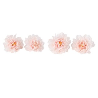 Tete pivoine rose x4