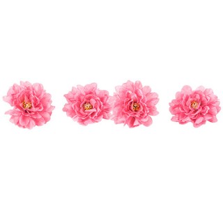 Tete pivoine fuschia x4