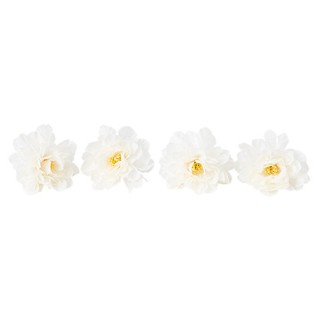Tete pivoine creme x4