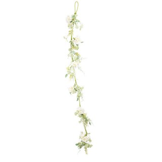 Guirlande greenery fleurs et feuillage