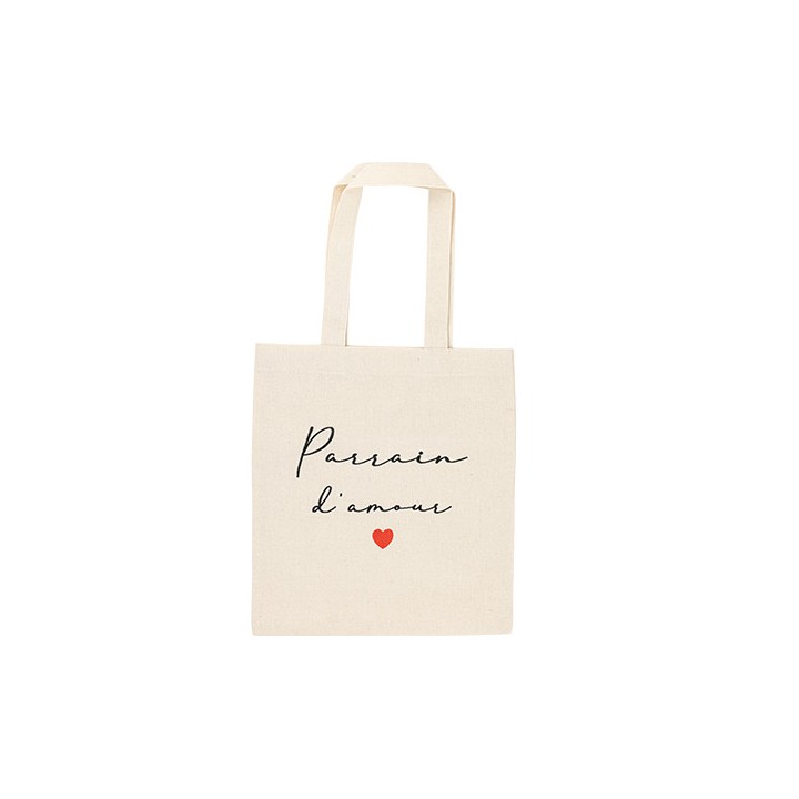 Tote bag parrain d'amour