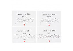 Cartes a relier parrain/marraine x2