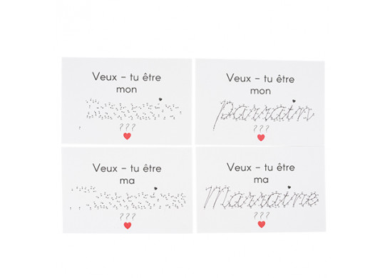 Cartes a relier parrain/marraine x2