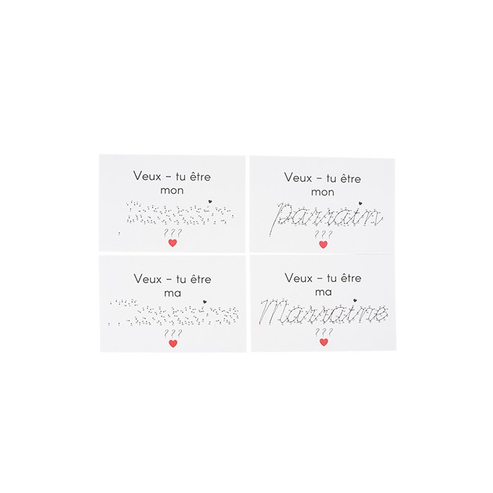 Cartes a relier parrain/marraine x2